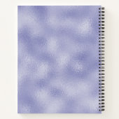 Modernes Script Lila Foil Monogram Notebook Notizblock (Rückseite)