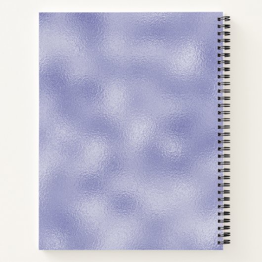 Modernes Script Lila Foil Monogram Notebook Notizblock (Rückseite)