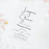 Modernes Script Lingerie Brautparty Einladung