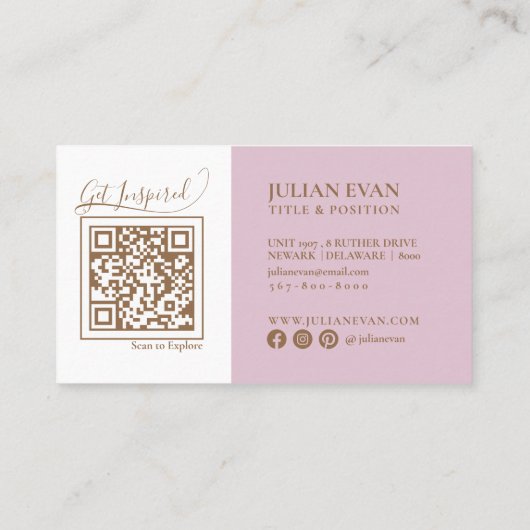 Modernes Script Luxe Pink Holographic Beauty Visitenkarte (Rückseite)