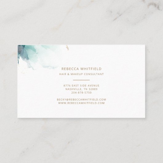 Modernes Script Marble Agate Abstrakt Pattern Visitenkarte (Rückseite)