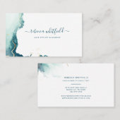 Modernes Script Marble Agate Pattern Visitenkarte (Vorne/Hinten)