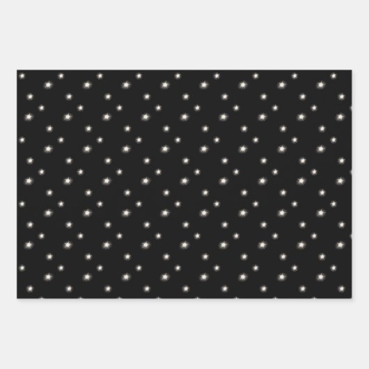 Modernes Script MERRY CHRISTMAS Lights Black Gold Geschenkpapier Set (Vorderseite)