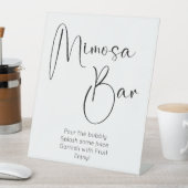 Modernes Script Mimosa Bar Sockelschild (In Situ)