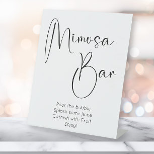 Modernes Script Mimosa Bar Sockelschild