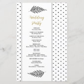 Modernes Script-Minimal-Hochzeitsprogramm (Rückseite)