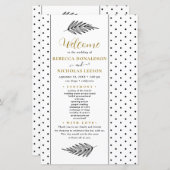 Modernes Script-Minimal-Hochzeitsprogramm (Vorne/Hinten)