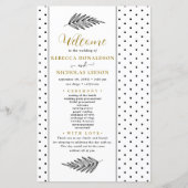 Modernes Script-Minimal-Hochzeitsprogramm (Vorderseite)