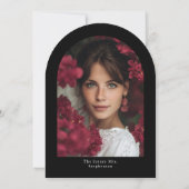 Modernes Script Minimalistisch Black Brautparty Fo Einladung (Rückseite)