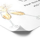 Modernes Script Minimalistisch Brautparty Mimosa B Poster (Ecke)