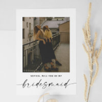 Modernes Script Minimalistisch Bridesmaid Vorschla