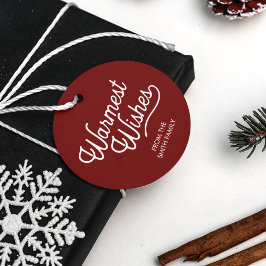 Modernes Script Minimalistisch Classic Weihnachten Geschenkanhänger
