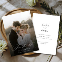 Modernes Script Minimalistisch Rustic Boho Wedding