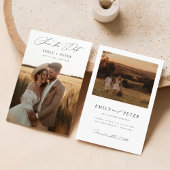 Modernes Script Minimalistisch Wedding Foto Save The Date