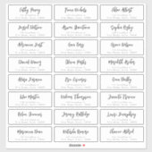 Modernes Script Minimalistische Hochzeitshauptadre Aufkleber (Blatt)