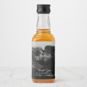 Modernes Script-Minimalistisches Hochzeitsstichtum Alkoholflaschenetikett (Vorderseite)