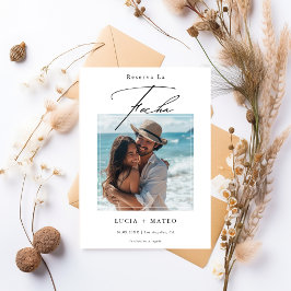 Modernes Script Minimalistisches Spanisches Hochze Save The Date