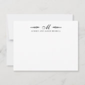 Modernes Script mit Verheiratetem Namen Mitteilungskarte (Vorderseite)