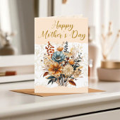 Modernes Script Mother's Day Beige Scripture Foto Karte