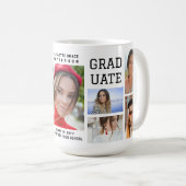 Modernes Script Multi Foto Abschluss Graduate Kaffeetasse (VorderseiteRechts)