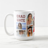 Modernes Script Multi Foto Abschluss Graduate Kaffeetasse (Links)