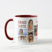 Modernes Script Multi Foto Abschluss Graduate Tasse (Links)