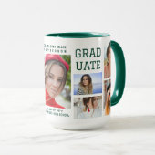 Modernes Script Multi Foto Abschluss Graduate Tasse (VorderseiteRechts)