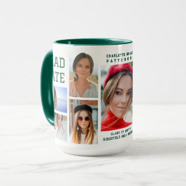 Modernes Script Multi Foto Abschluss Graduate Tasse