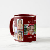 Modernes Script Multi Foto Abschluss Graduate Tasse (Vorderseite Links)