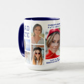 Modernes Script Multi Foto Abschluss Graduate Tasse (Vorderseite Links)