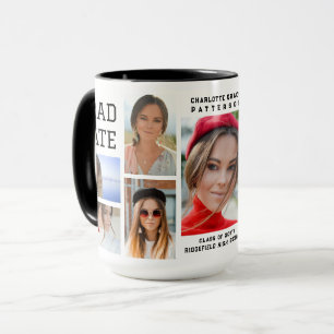 Modernes Script Multi Foto Abschluss Graduate Tasse