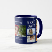 Modernes Script Multi Foto Abschluss Graduate Tasse (VorderseiteRechts)