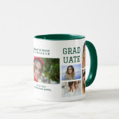 Modernes Script Multi Foto Abschluss Graduate Tasse (VorderseiteRechts)
