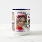Modernes Script Multi Foto Abschluss Graduate Tasse (Zentrum)
