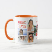Modernes Script Multi Foto Abschluss Graduate Tasse (Links)