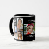 Modernes Script Multi Foto Abschluss Graduate Tasse (Vorderseite Links)