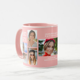 Modernes Script Multi Foto Abschluss Graduate Tasse