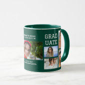 Modernes Script Multi Foto Abschluss Graduate Tasse (VorderseiteRechts)