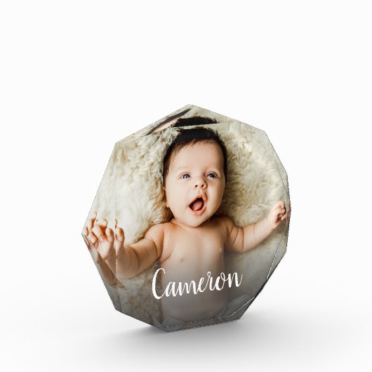 Modernes Script Name Baby Foto Custom (Links)