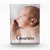 Modernes Script Name Baby Vertical Foto (Vorderseite)