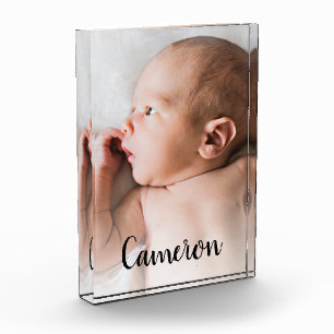 Modernes Script Name Baby Vertical Foto