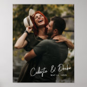 Modernes Script Names Couples Foto Poster (Vorne)