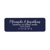 Modernes Script Navy Blue Wedding (Vorne)