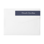 Modernes Script Navy Blue Wedding (Rückseite)