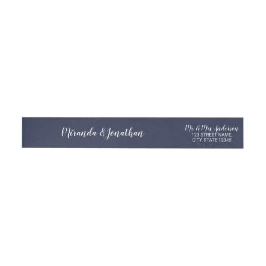 Modernes Script Navy Blue Wedding (Person)