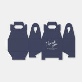Modernes Script Navy Blue Wedding Geschenkschachtel (Ungefaltet)