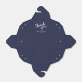 Modernes Script Navy Blue Wedding Geschenkschachtel (Ungefaltet)