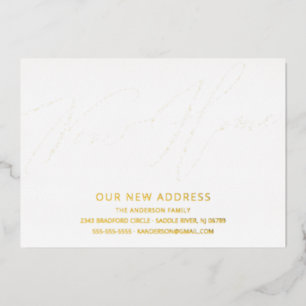 Modernes Script - Neuer Zuhause-Moving-Ankündigung Folieneinladung