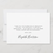 Modernes Script Overlay-Foto Strip-Abschluss Dankeskarte (Rückseite)