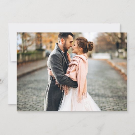 Modernes Script-Overlay für Pinselstriche Rette un Save The Date (Rückseite)